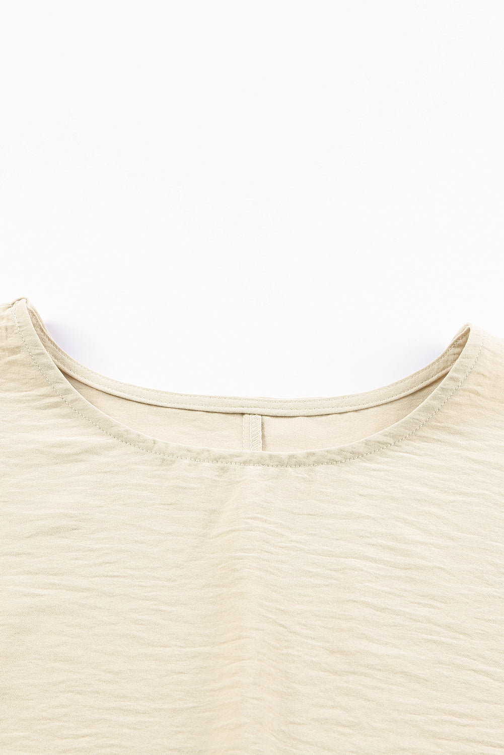 White Smocked Wrist Shift Top